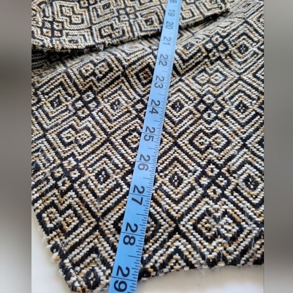 Sanctuary Montana Drape Front Jacquard Vest Size Large in Black Tan - Picture 10 of 10